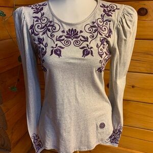 Double D Ranch Moonshine Embroidered Shirt Size Small